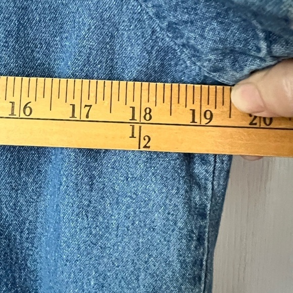 CB Casual Blue Midi Dress Scoop Neck Short Sleeve - Picture 11 of 15